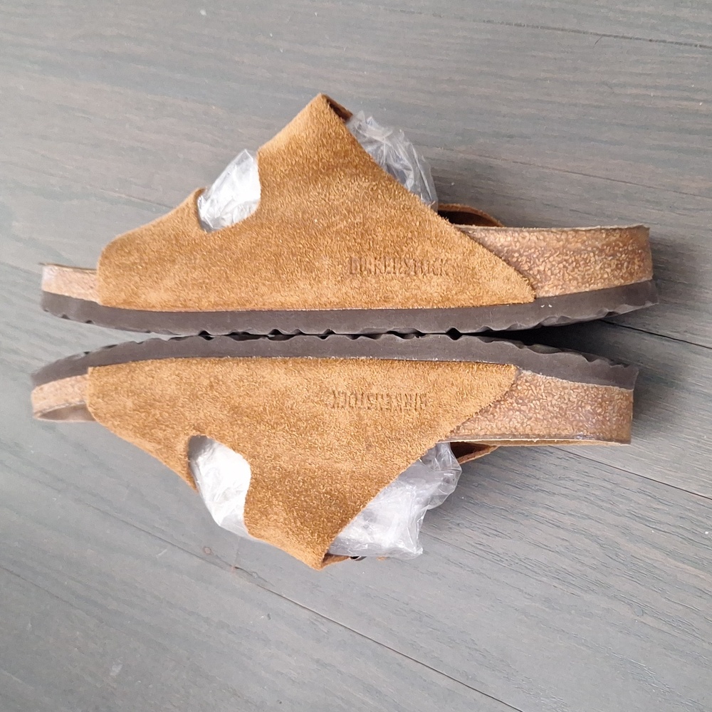 Birkenstock Arizona Mochs Suede Sandals Size 39 /8.5 Narrow - Picture 6 of 12